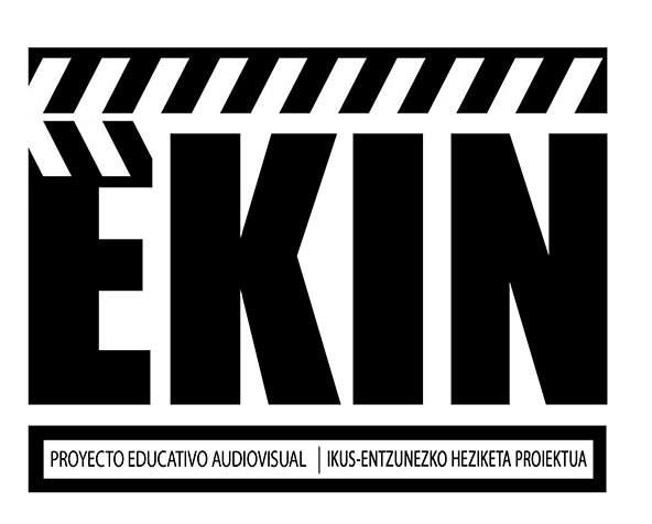 Logotipo EKIN proyecto educativo audiovisual en el apartado web - contacto